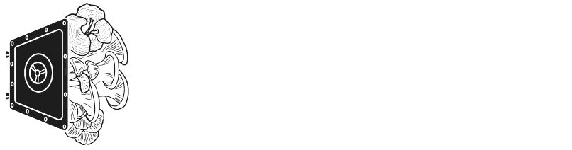 the logo for the Mushroom Vault Company